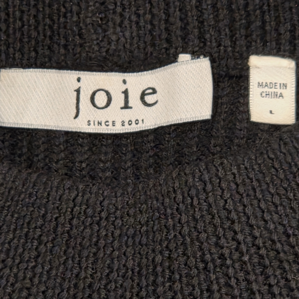 Joie Tandou Wool Sweater Black Turtleneck Sweater Mockneck Large - Picture 7 of 8